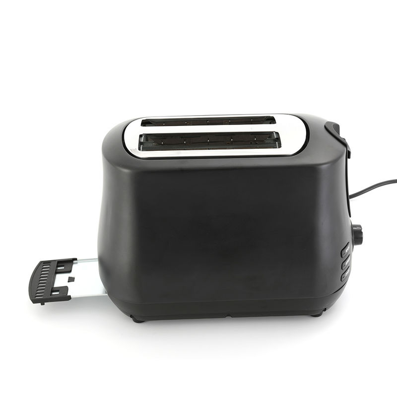 Zwarte Wide Slot 2 Slice Toaster met Pop Up Reheat Ontdooien Functies 6-Shade Control toaster machine