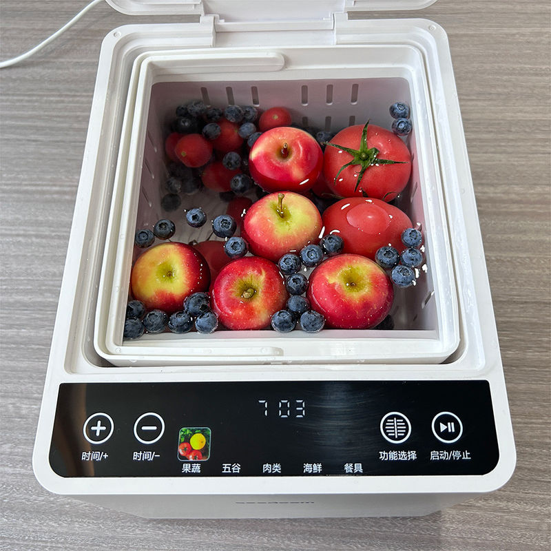 TFT Touch Fruit Groenten Reiniger Industriële bellenreinigende voedselmachine voor residuen van bestrijdingsmiddelen