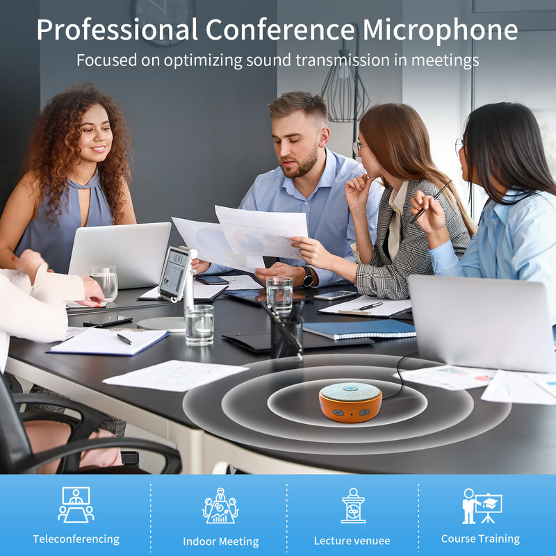190 MHz conferentieluidspreker en microfoon Bluetooth met AI-ruisonderdrukkingsmicrofoons Goede spraakkeuze Luidsprekertelefoon